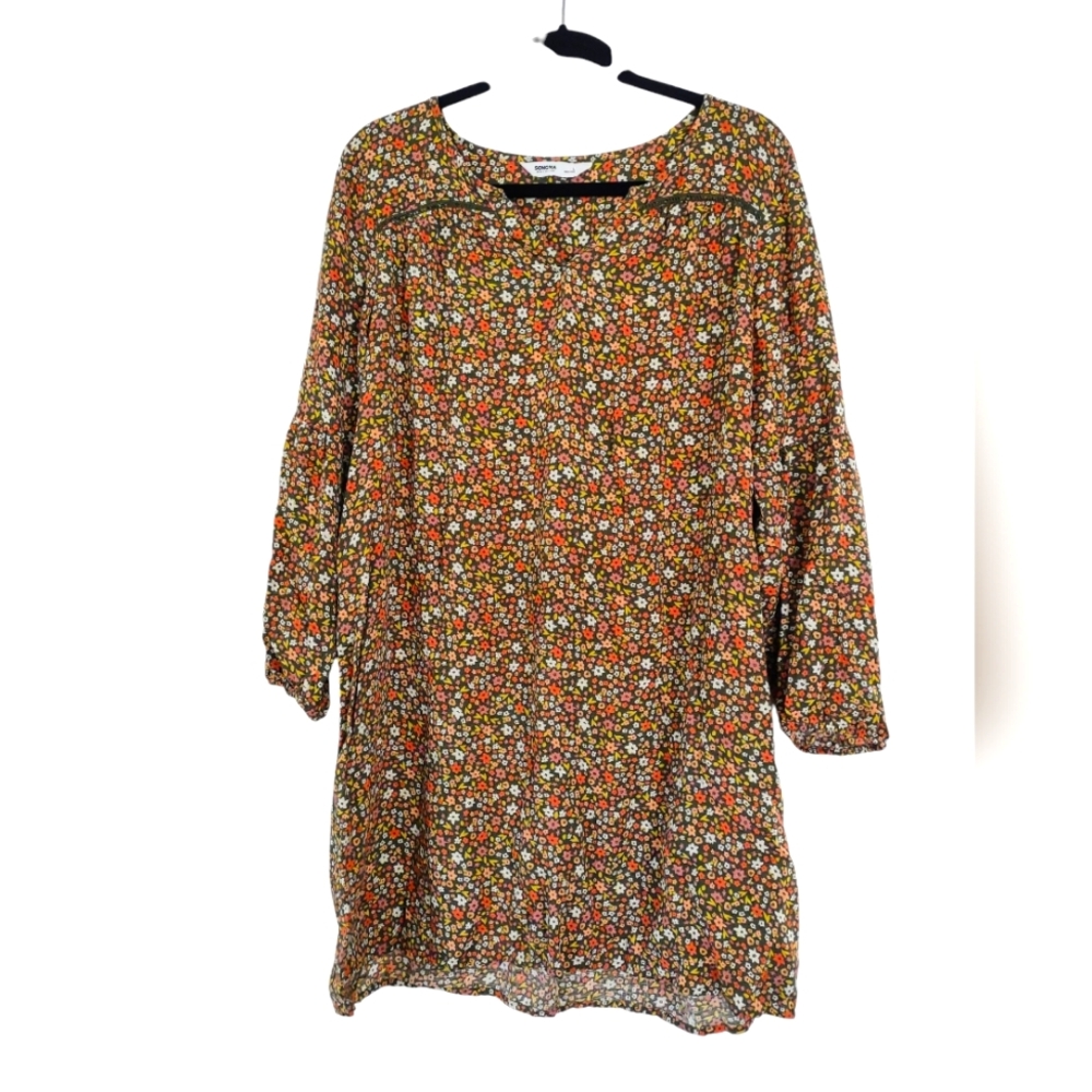Floral Shirt Dress Long Sleeve Fall Autumn
